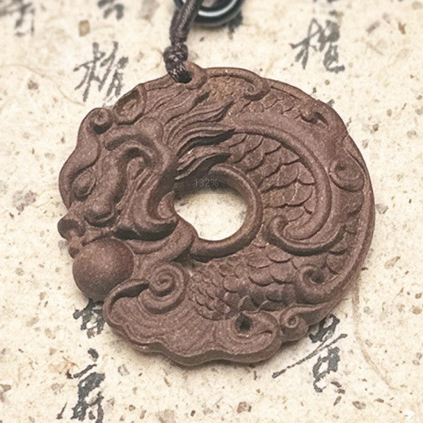 草木琅鱼化龙香牌天然香料古法制作合香吊坠随身佩戴持久散香