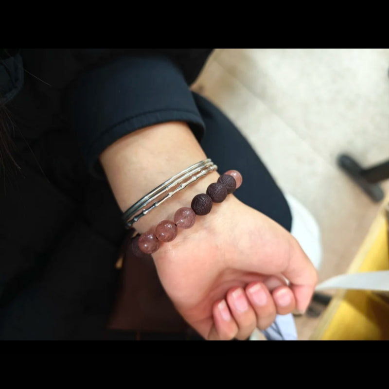 草木琅Tao Xi Meigui Changqing Herbal Energy Bracelet – Single Loop Rose Crystal Beads 11mm